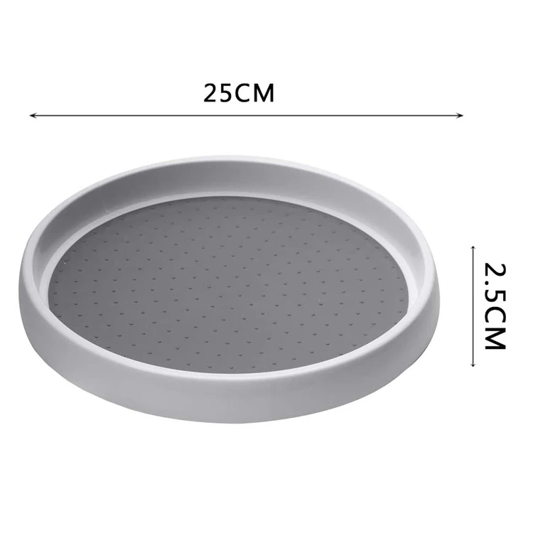 Lazy Susan Spice Rack Organizer  Rotating Kitchen Counter Tray Cabinet Organizer