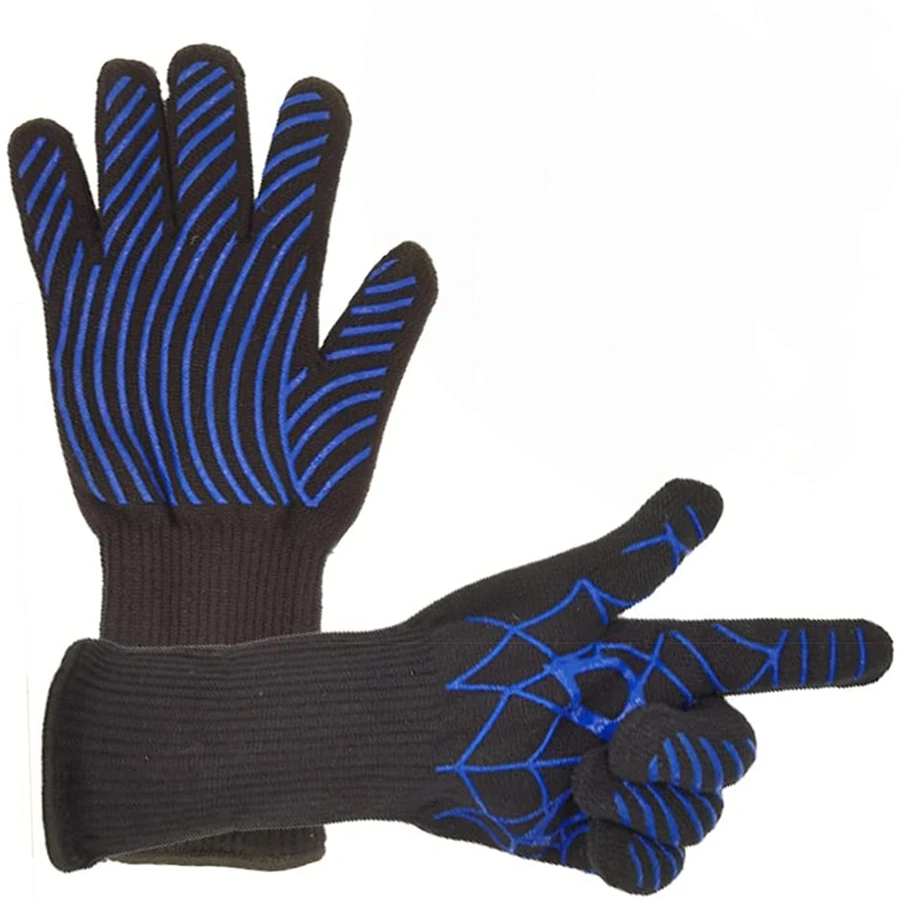 Hot Selling High Quality Heat Resistant Gloves Double Layer Silicone Heat Resistant Fire Resistant Grill Grill Gloves Oven Glove