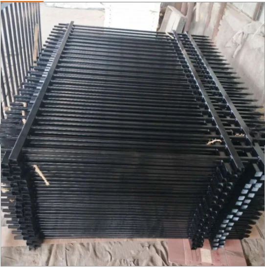 High Quality Modern Design Aluminum And Steel Fence Welded Picket Finials Aluminum Fence Panels With Black Powder Coated