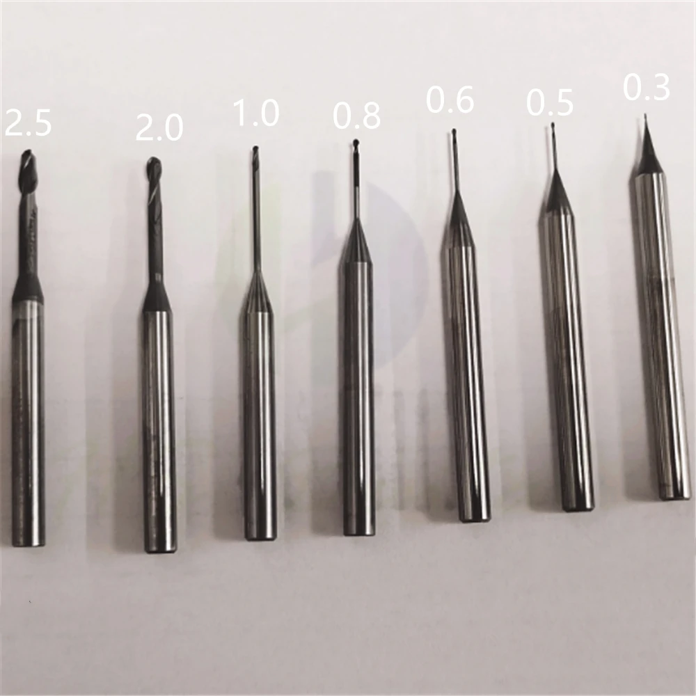 CAD/CAM Dental bur Roland Zirconia Milling Burs DC Shank dia 4.0mm*head dia.2.5/2.0/1.0mm*Head length1.6/1.8/2.0mm