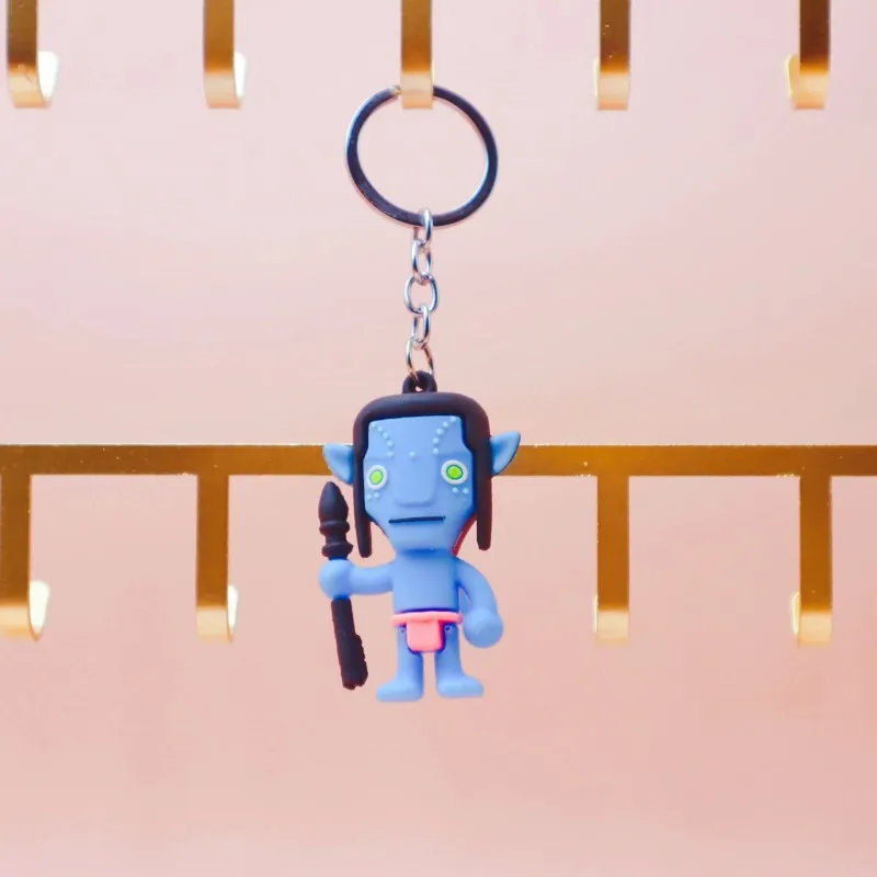 3D Action Figure Creative Cartoon Animation Avatar Keychain Avatar Key Chain Ring Men Hanging Ornaments Gifts