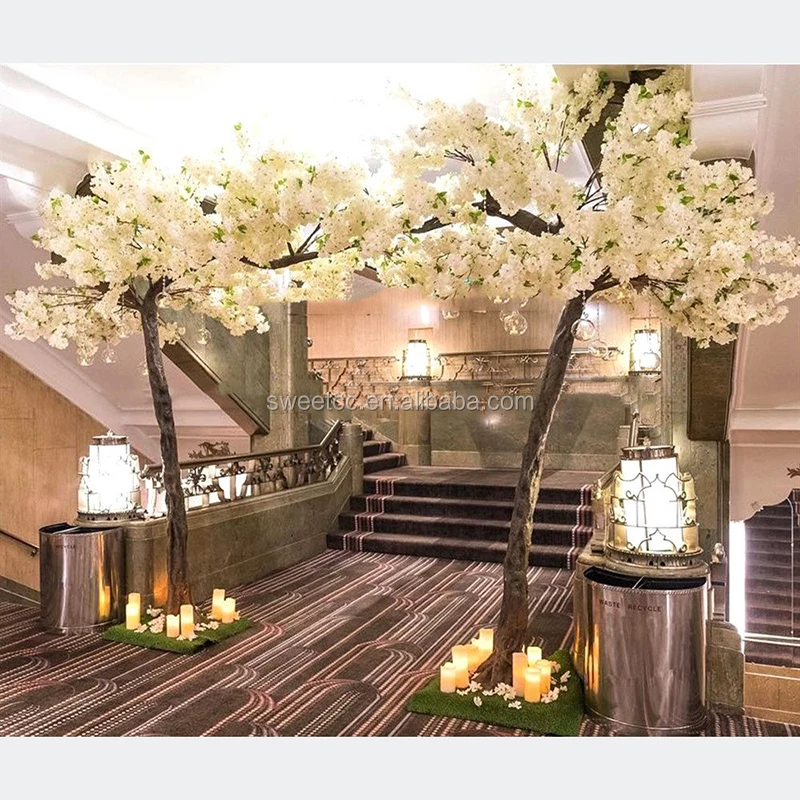 10ft indoor cherry blossom tree wedding artificial white cherry blossom tree arches for sale
