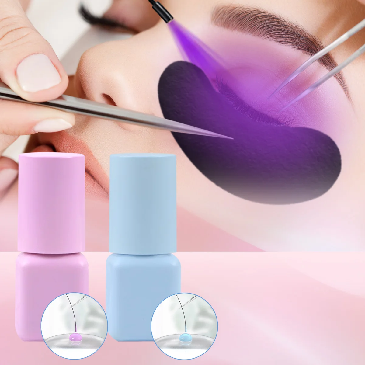 Fast Drying Waterproof UV Lash Extension Glue 0.5 Sec UV Eyelash Extension Glue