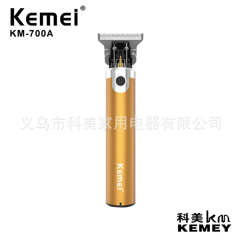 
Kemei hair clipper KM-700A hollow L-shaped blade, reticulated metal body, USB rechargeable hair clipper 