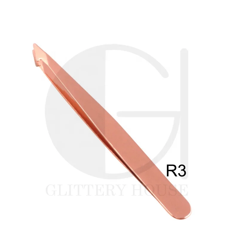 
custom packaging rose gold eyebrow tweezers rose gold private label tweezers for eyebrow clips stainless steel makeup tools 
