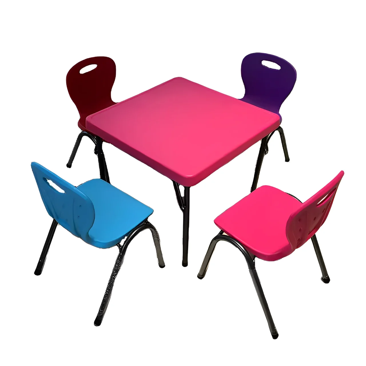 High quality plastic furniture colorful outdoor kiddies stackable plastic gmyd children desk and chair