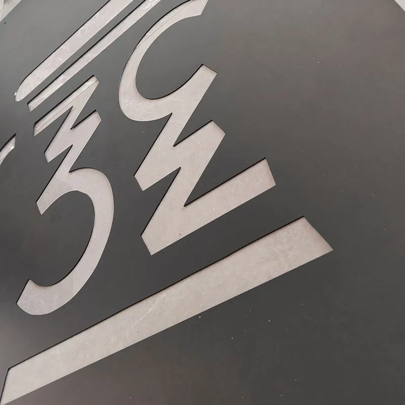 Custom Metal Signs Reception Lobby Wall Logo Commercial Residential Brushed Finish Aluminum Cut outs Signage