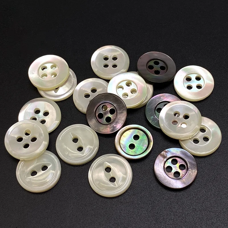 Mother of Pearl Shell Buttons 2 Hole 4 Hole Sewing Pearl Sea Shell Buttons