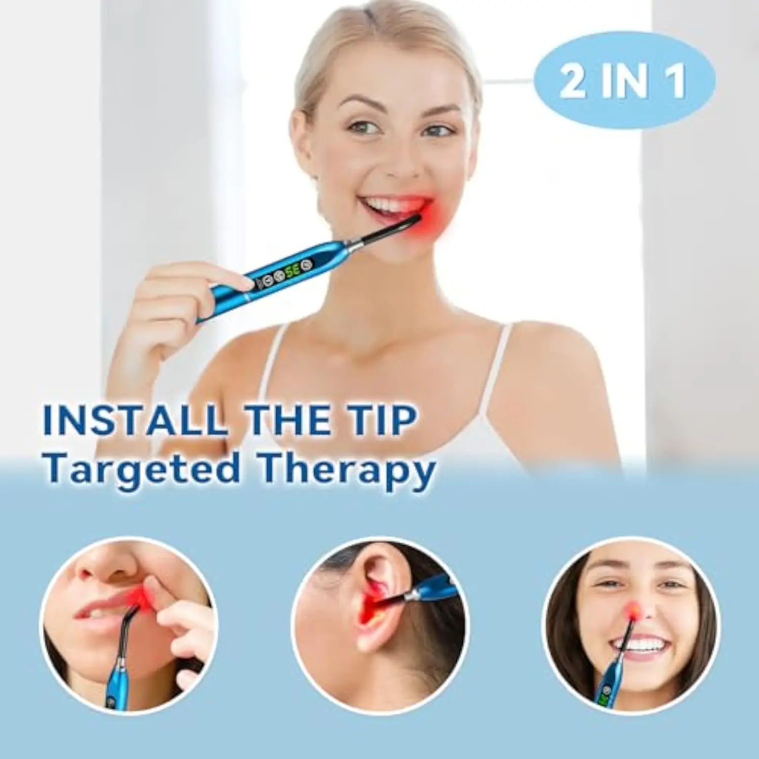 Factory LED Infrared Red Light Therapy Handheld Wand Face Nose Ear Pain Relief Inflammation Skincare Red Light Therapy Torch