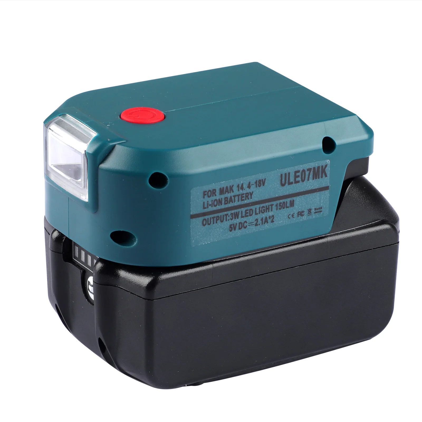 Новый портативный беспроводной светодиодный рабочий источник питания Google для электроинструментов Makita ADP05, адаптер литий-ионного аккумулятора с Usb-портом