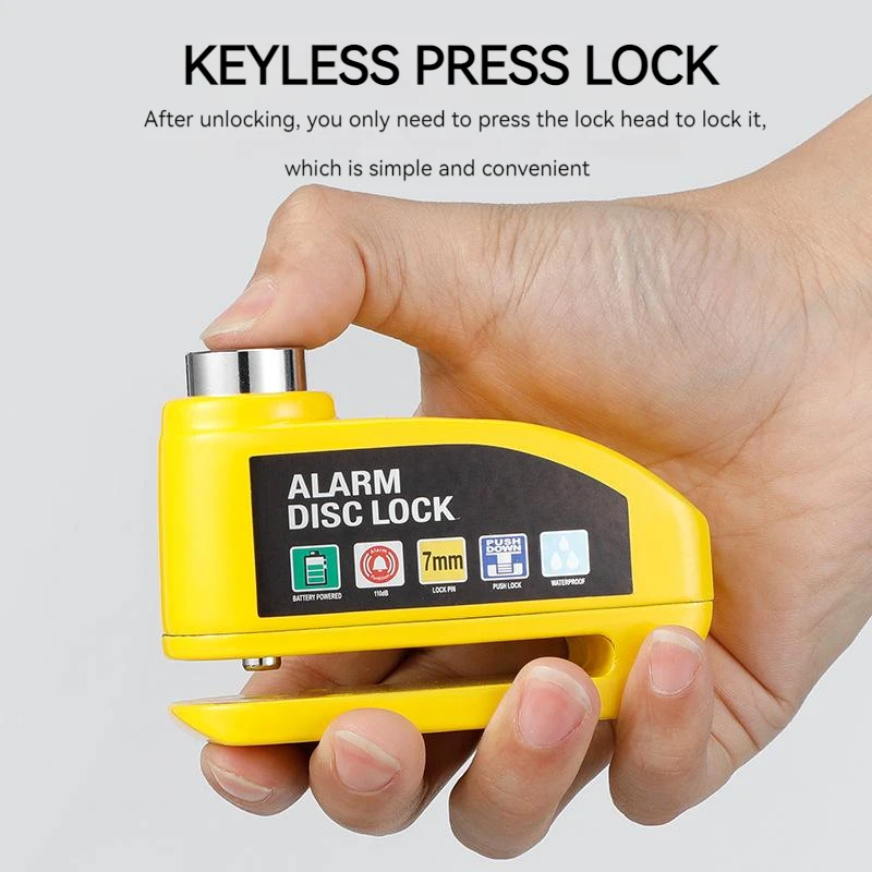 Best Small Alloy Disc Bicycle Brake Lock Advanced Anti Theft Protection Smart Alarm Disc Brake Bike Lock