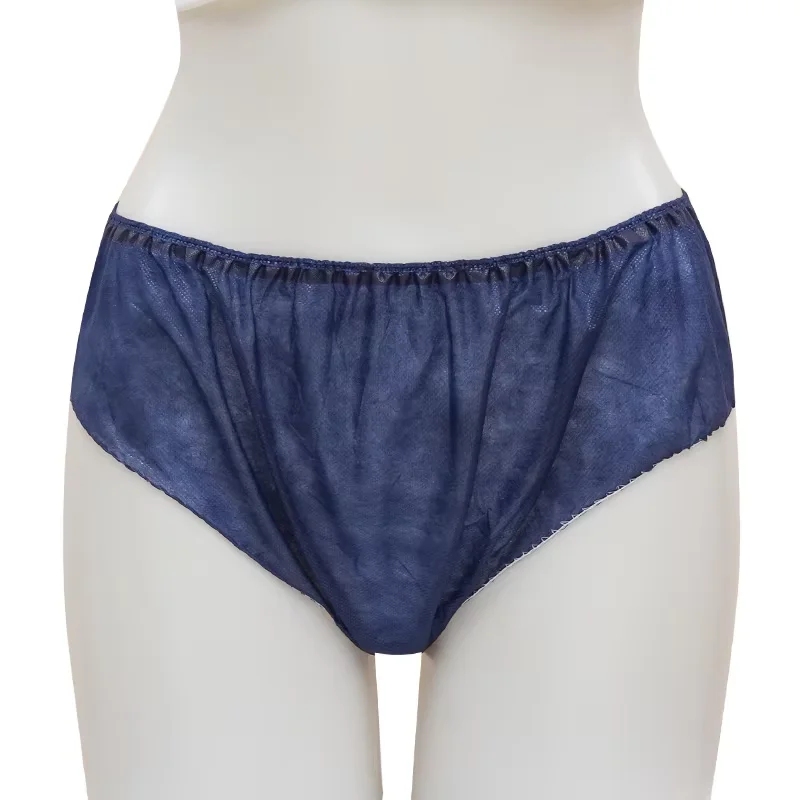 Stock biodegradable environmentally friendly non-woven SPA underwear disposable briefs handmade G-STRING disposable underwear