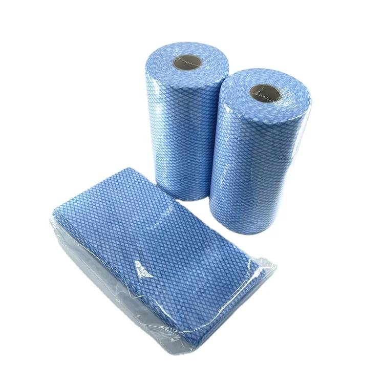 
Soft quality microfiber nonwoven glass wipe spunlaced nonwoven cloth 