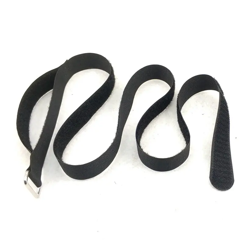 Nylon hook and loop cable strap printed brand logo cable tie for bike Fastener Tape