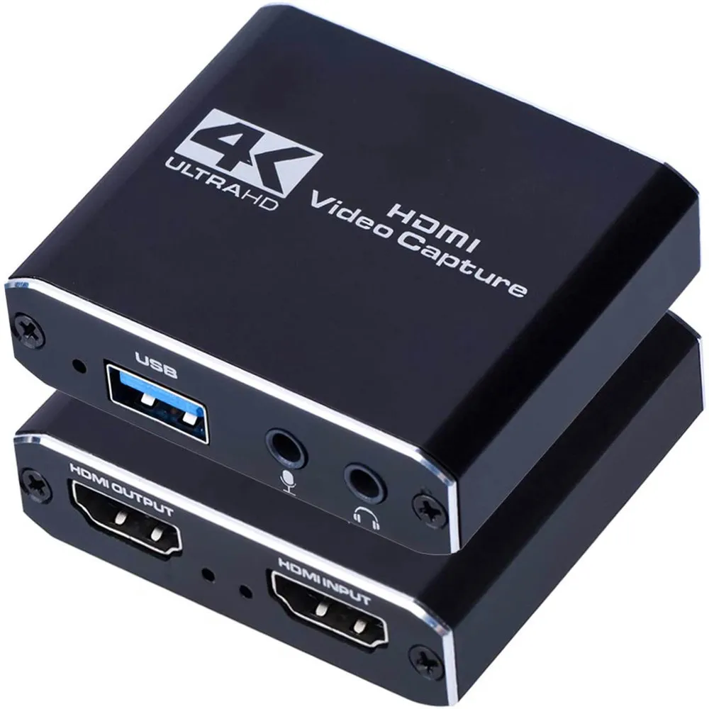 USB3.0 Video Capture Card HDMI HD Audio Capture Card Supports 4K /1080P for Teaching/Game Live Broadcast Ps4/Xbox Recordi