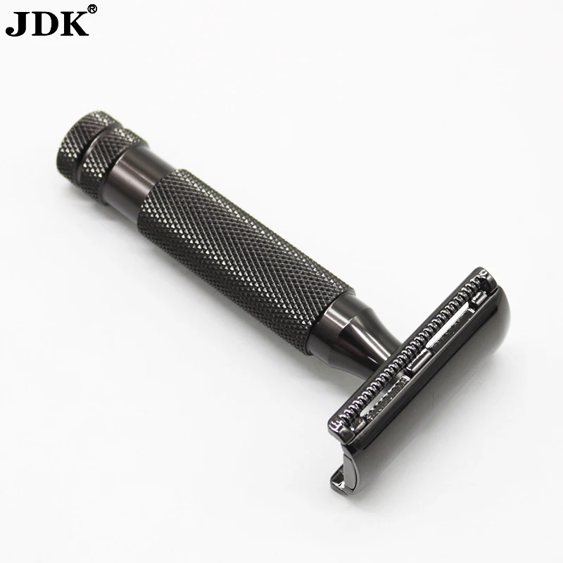 Shaving Razor Manufacturer Double Edge 1Blade Dark Chrome Metal Face Big Shaving Safety Razors for Men