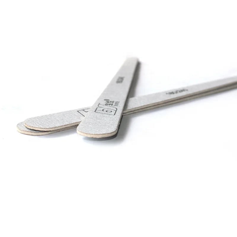 Eco friendly light gray nail files custom logo 180/240 grit etc professional disposable wooden nail file