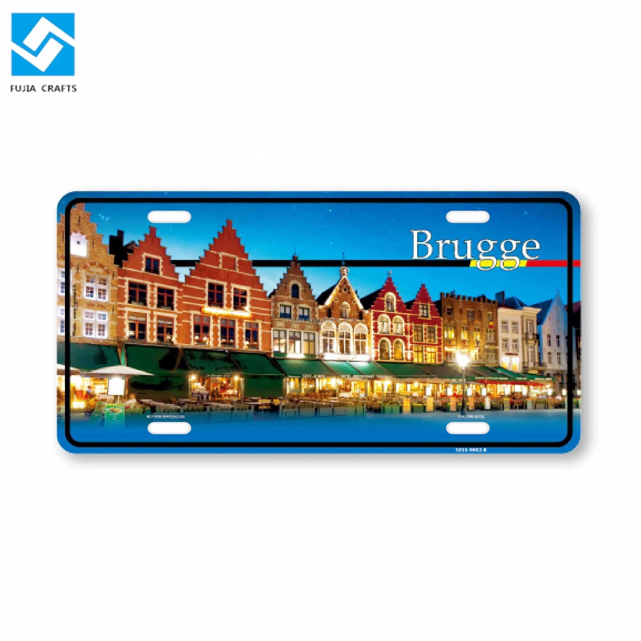 Professional Vehicle License Plate Number Plate Embossed Aluminum Belgium Car License Plate