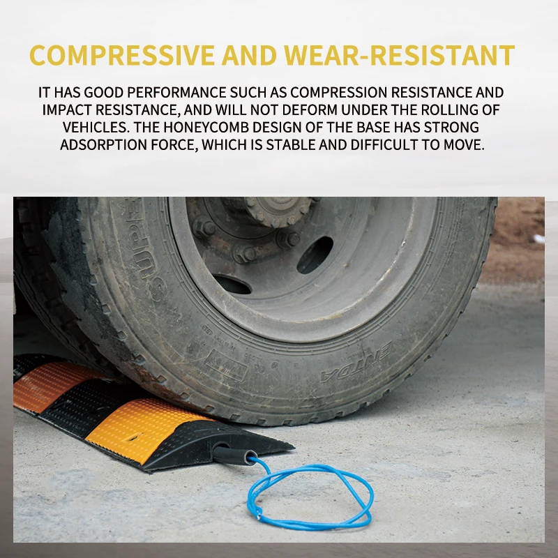 964*126*16mm 1 Channel PVC Drop Over Cable Protector Wholesale Black for Indoor Roadway Safety Use