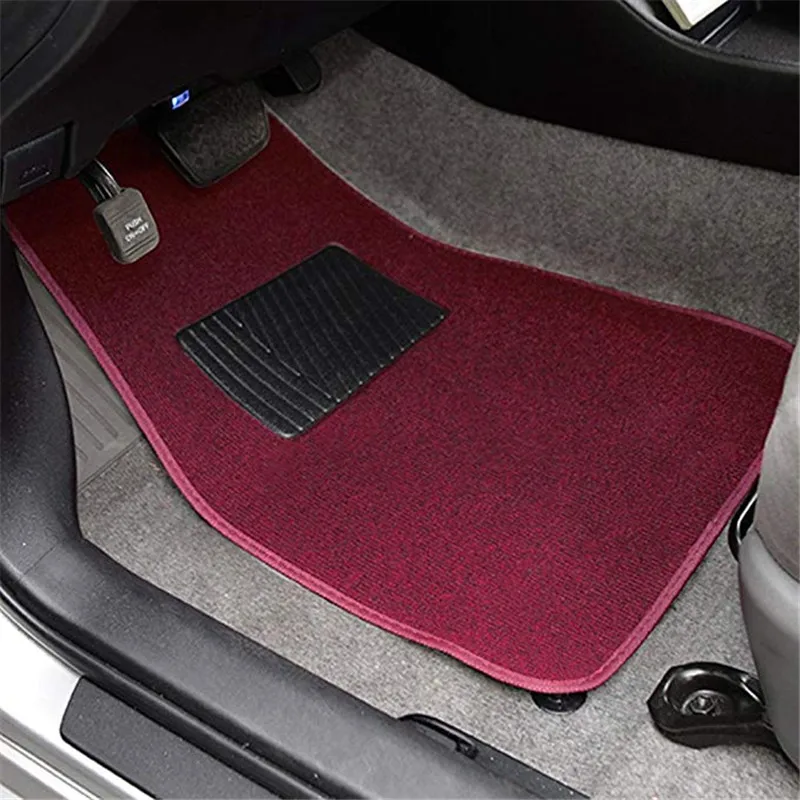 Customised Sizes  pvc car mat usual All-in leather auto car floor MATS non slip universal mat  Burgundy