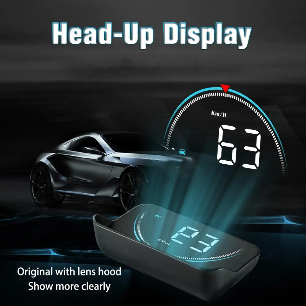 M8 Car Hud factory  OBD2  Head up Display for All Vehicles Speedometer Windshield Projector Overspeed Warning System