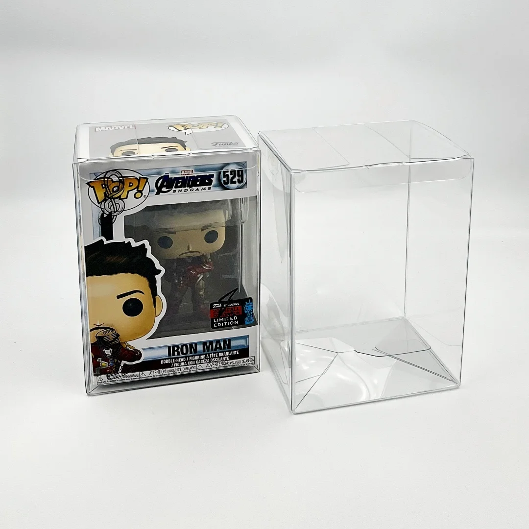 Stock 4 Inch 0.5 mm UV Protected & Scratch Resistant Acid Free PET RPET Crystal Clear Plastic Box Funko Pop Vinyl Protector