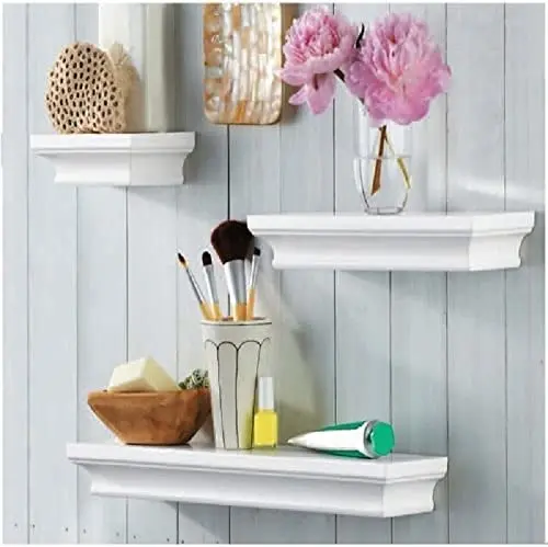 Wood Floating Shelves For Wall Decor, Display Shelves For Bathroom, Bedroom, Living Room