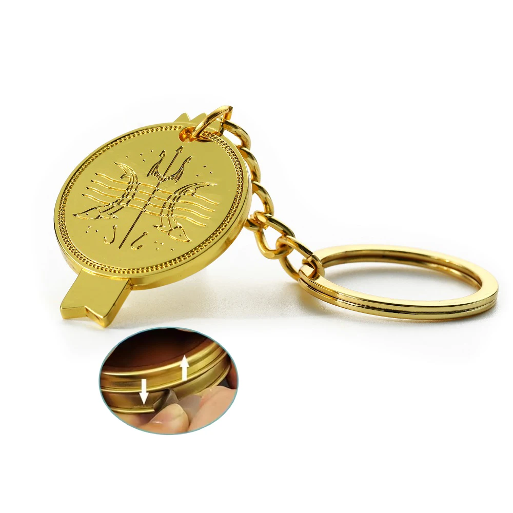 Custom Gift Metal Bottle Opener KeyRing Promotional Metal Caviar Bottle Key Caviar Tin Can Opener Keychain Souvenir Customizable