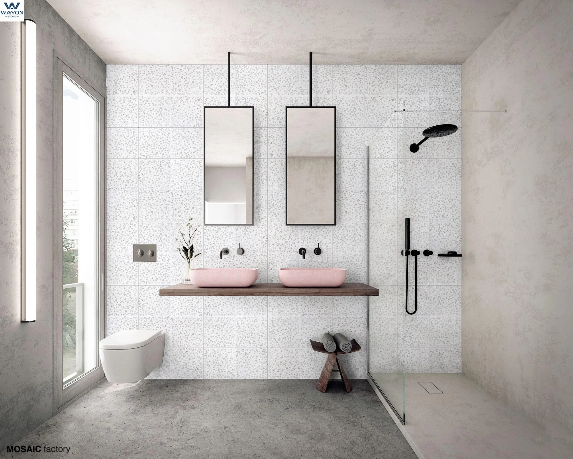 Chinese colorful floor/wall inorganic terrazzo tiles and slab/marble chips for terrazzo