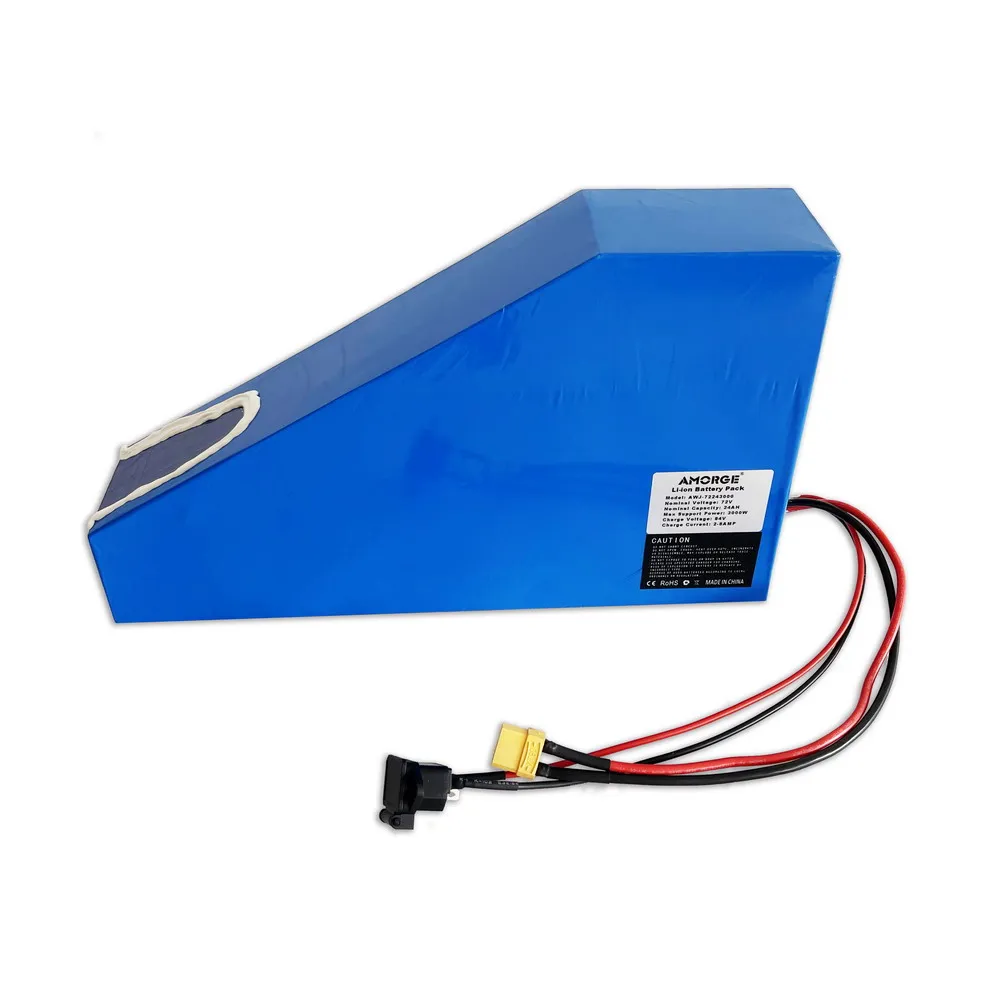 Amorge  Custom 72V 24Ah  60AMP Lithium Li Ion Triangular Battery Pack
