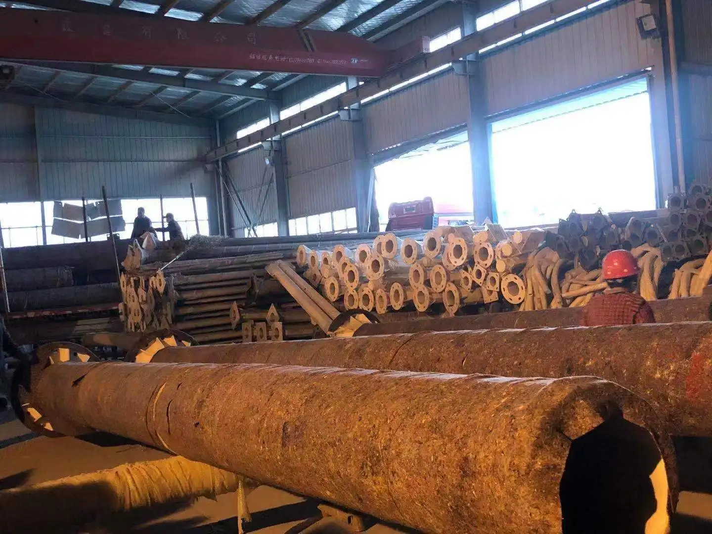 6m 8m 10m Custom street lamp pole Q235 Steel Manufacturer street pole Straight double single arm solar street light pole