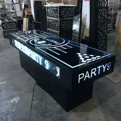 Новый дизайн на заказ, длинная Вечеринка 8 футов, интеллектуальный игровой стол для beerpong, светодиодный Пивной Стол для понга