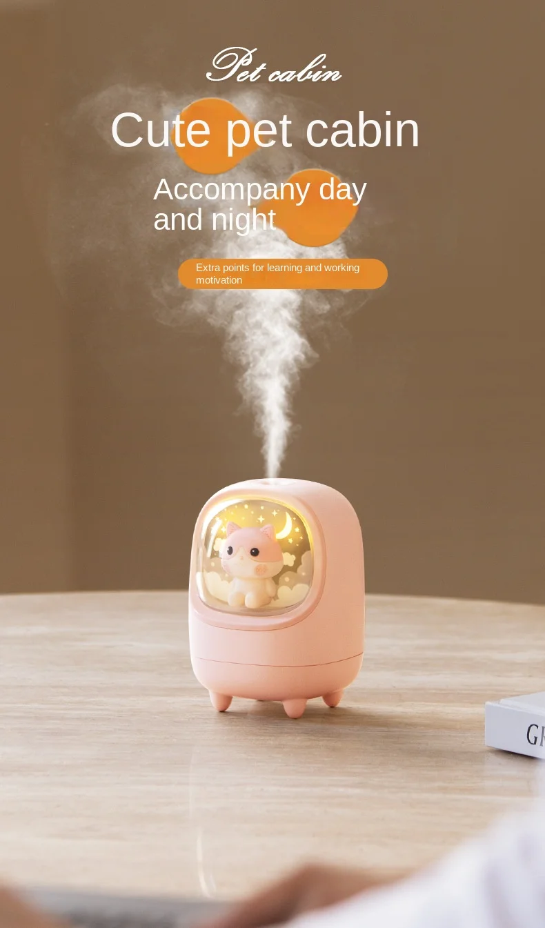 The pet capsule rechargeable household mute portable humidification spray manufacturers wholesale air humidifier