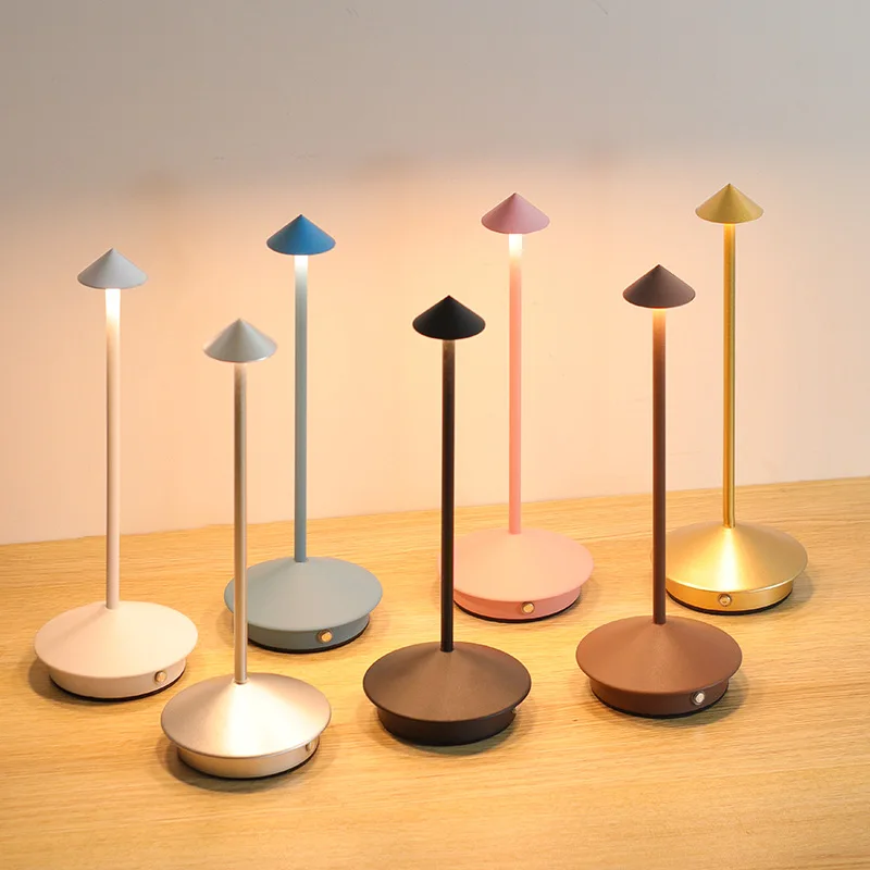 Minimally rechargeable wireless LED desk lamp