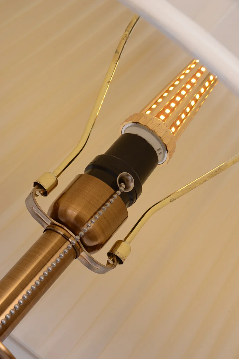 Standing Swing Arm Floor Lamp Rotating  Head Standing Lamp Fabric Lampshade Pull Switch Design Lighting Tall Pole Lamp Portable