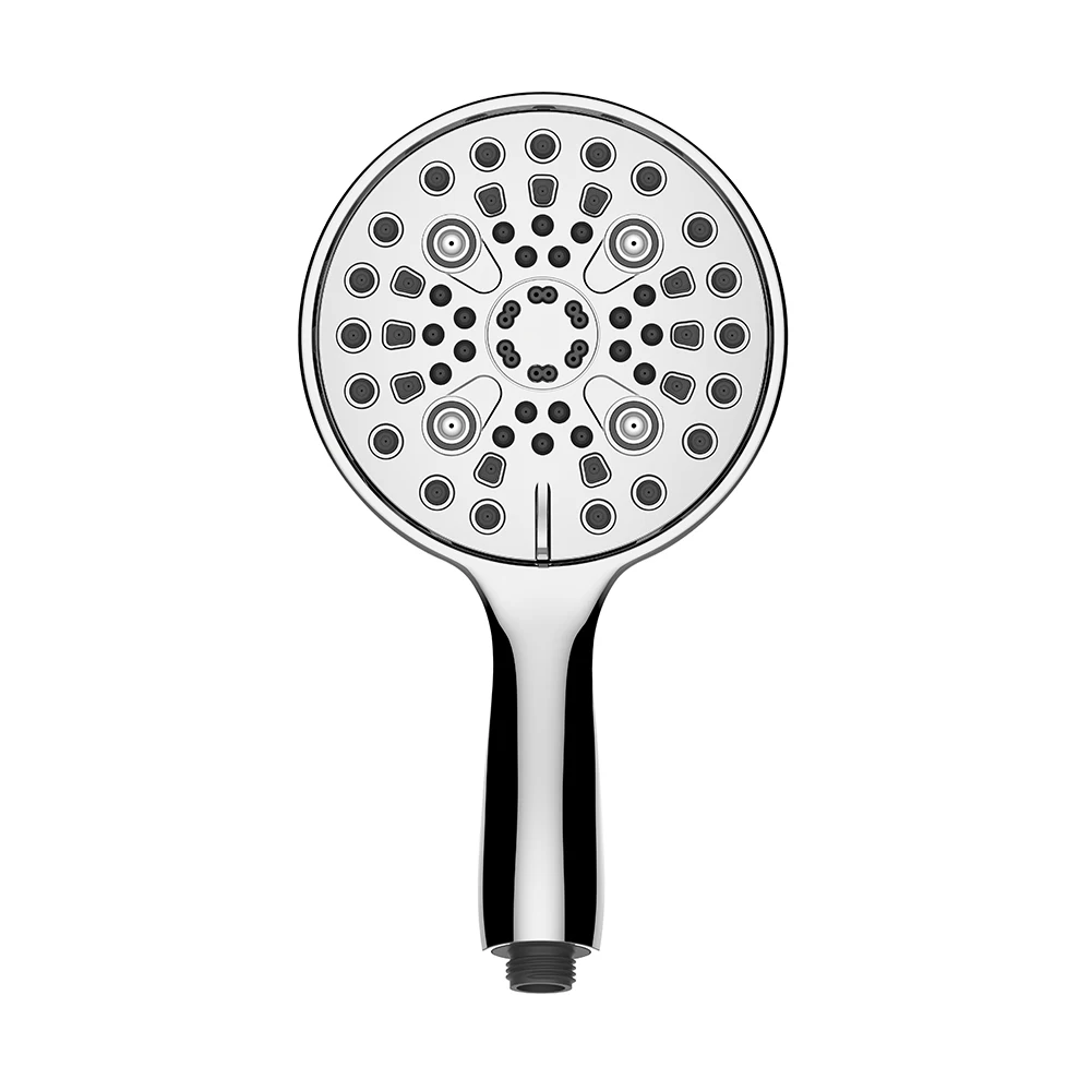 RAINSHOWER 2022 HOT SALE Hotel Luxury Gold Hotel 6 Inch 6 Spray Setting Hand Overhead Shower Head in Chrome Finish for Toilet