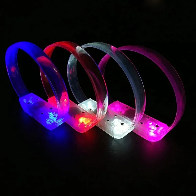 Sound Activated Flashing Concert LED Light Bracelet,TPU Led Light Up Bracelet,Led Wrist bands