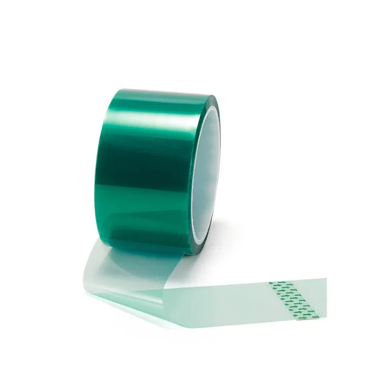 Green Single Sided Silicone High temperature adhesive tape Polyester high temperature resistant masking tape