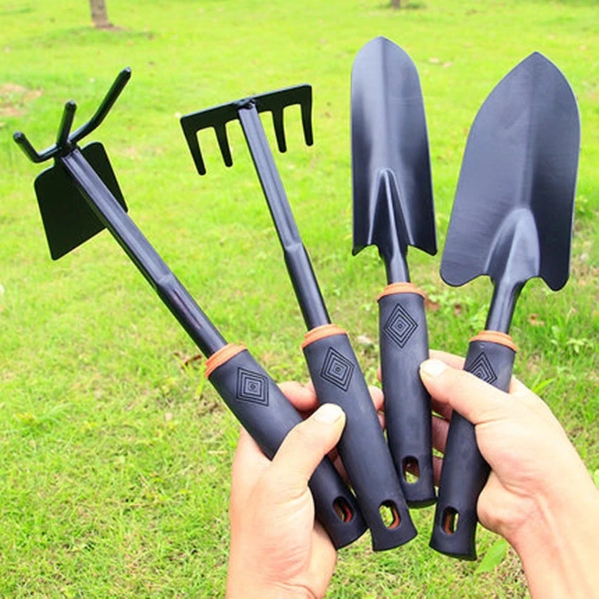 High Quality 4 Piece Customize Gift Carbon Steel Mini Trowel Digging Hoe Garden Hand Tool Set