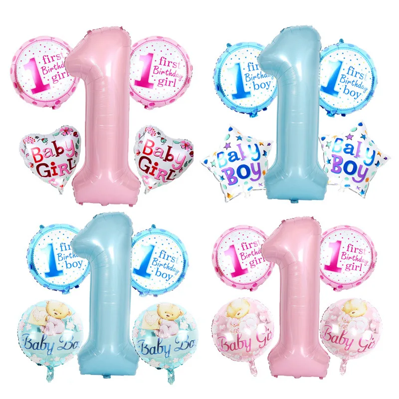 Baby shower 5 предметов по казахскому обычаю в комплект на день рождения алюминиевой фольги набор воздушных шариков розового и синего цветов платье для дня из воздушные шары