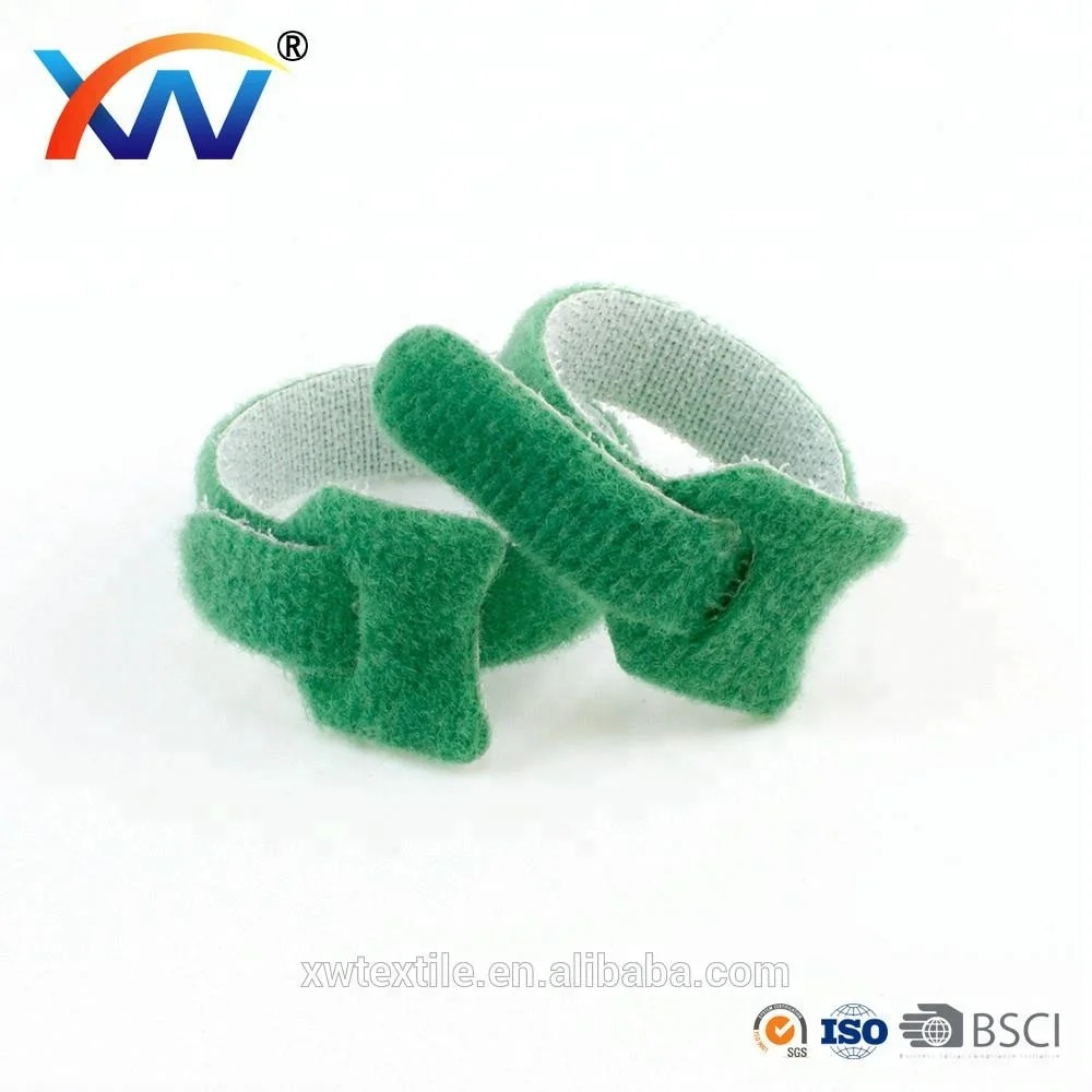 Factory manufacture Adjustable Durable Reusable for cable management plant tie self adhesive hook and loop cable tie