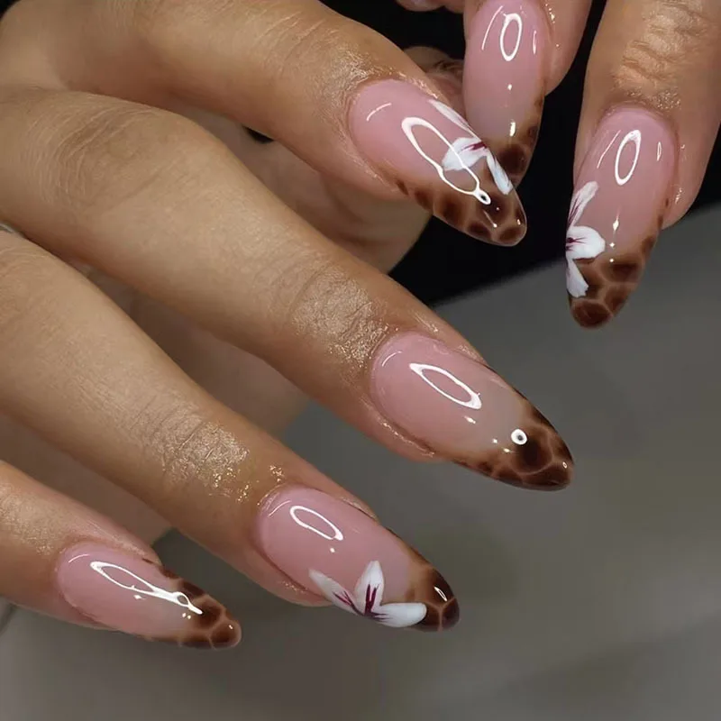 High Quality Luxury Art Nails Supplier False Fake Nails Wholesale Short Square Pink Designer Custom Press On Nails