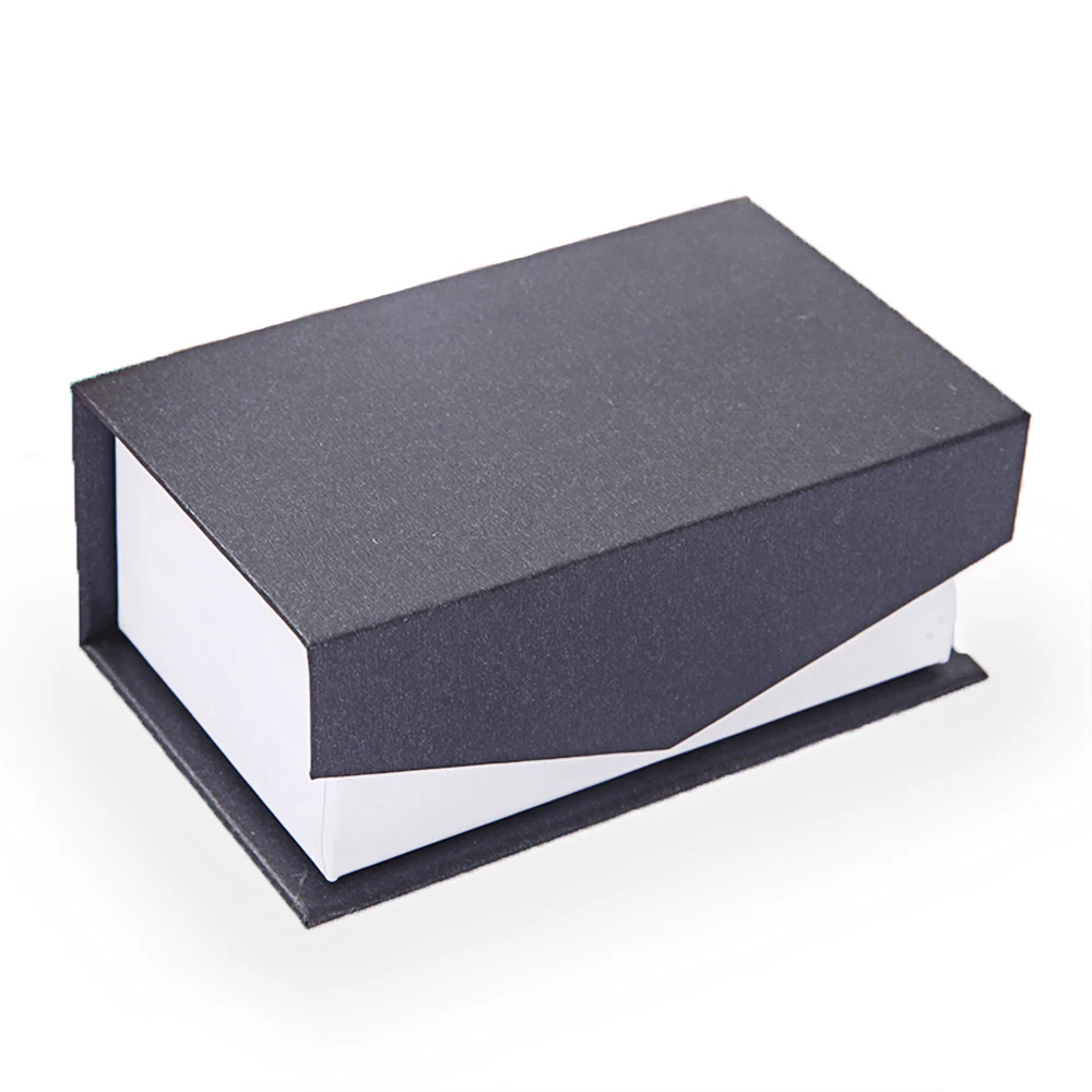 custom printed black rigid magnetic book packaging gift box with foam insert