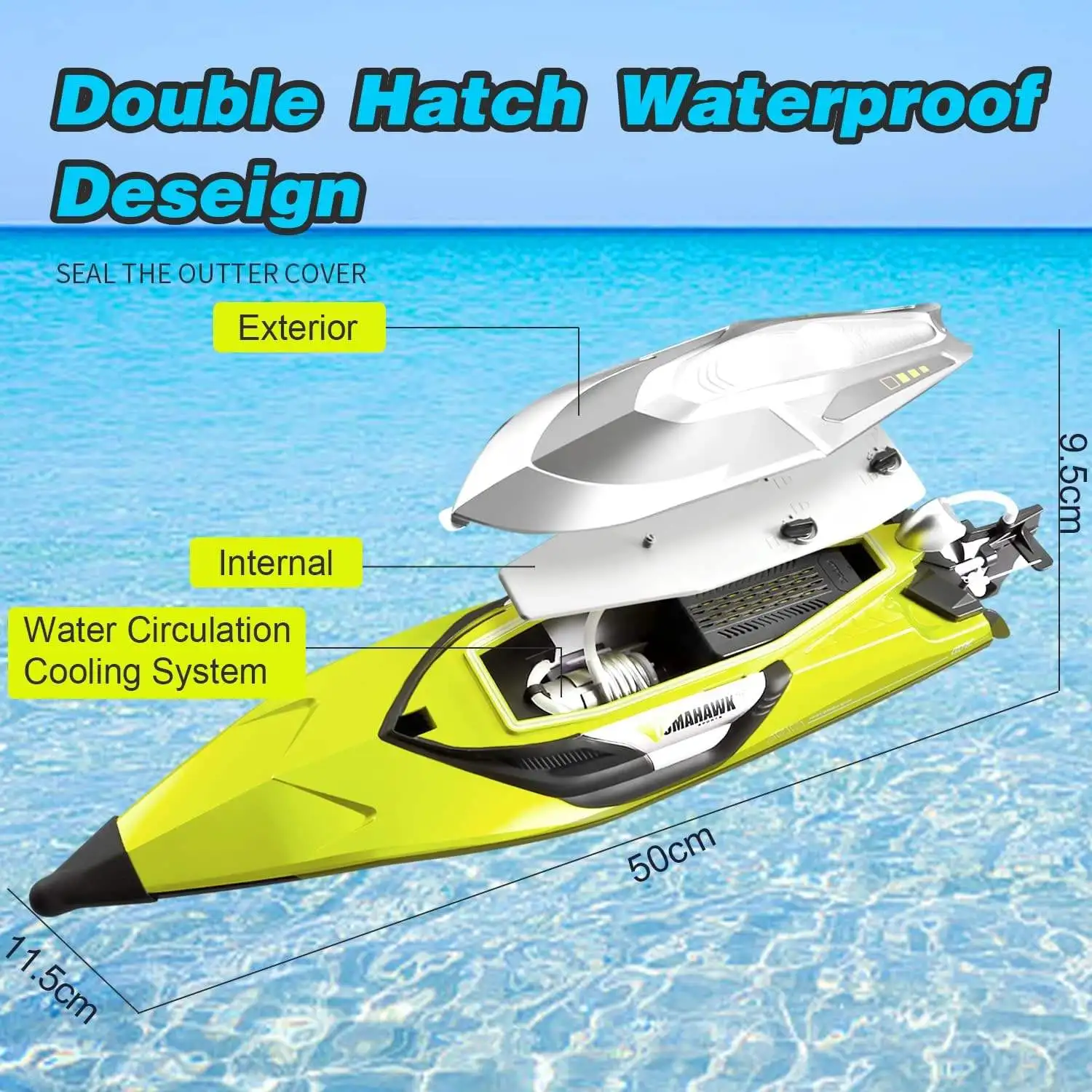 SINC071 S2 High Speed Micro RC Boat 70KM/H 200M Water Induction Radio Control Ship Steering Simulation RC Speedboat