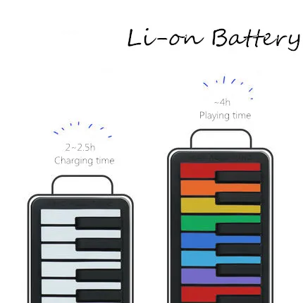 Детское портативное водонепроницаемое пианино, складное электрическое пианино с 49 клавишами, игрушки для детей