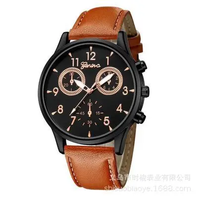 New Product Funky High End Newest Fancy Design Ready Stock Waterproof Sports men Quartz Watches with Leather Band 36