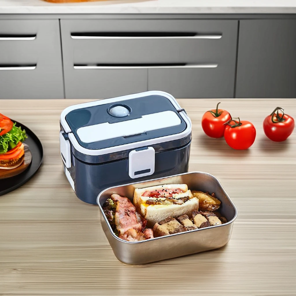 AOHEA portable electric heating lunch box wireless super die cut lid cup sealing Factory Compartments new bpa free kid food