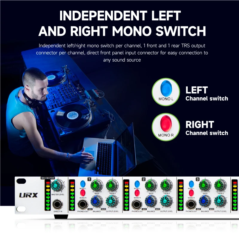 Юрх Новый PH600 Профессиональный стеллаж для выставки товаров студийный этап аудио 6-канальный высокой мощности наушники смешивания и
