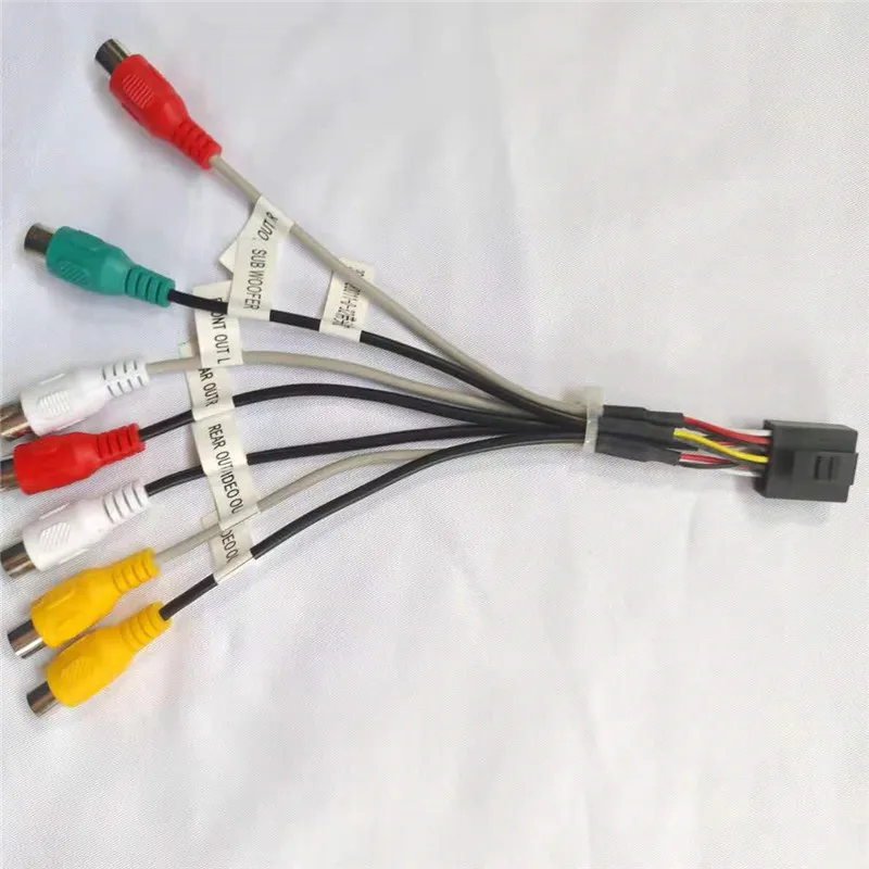 
14 pin RCA Audio line video input refitted power amplifier subwoofer for car DVD navigation 