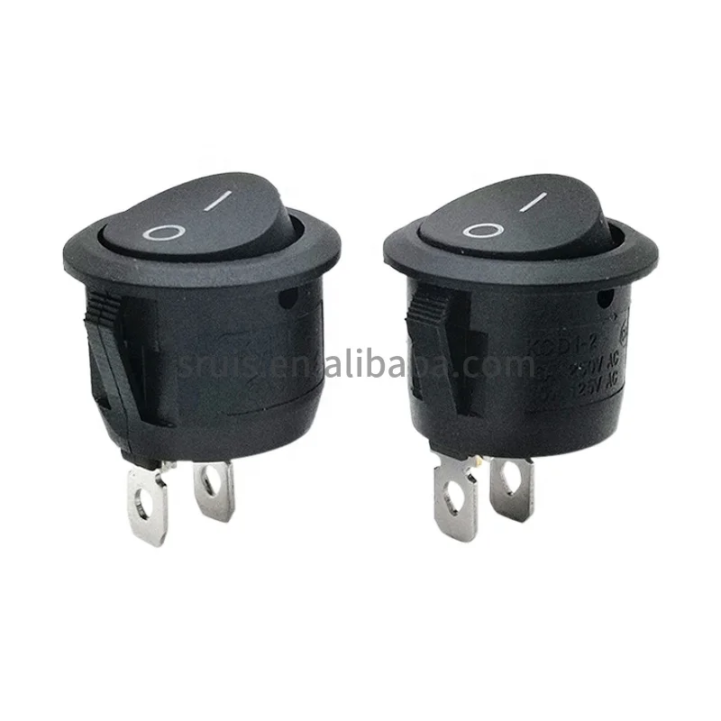 SRUIS Hot sale timer micro 6a 250v round leci rs601 rocker switch with pin diagram